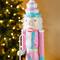 Glitzhome® 24"H Wooden Christmas Pink Cake Nutcracker
